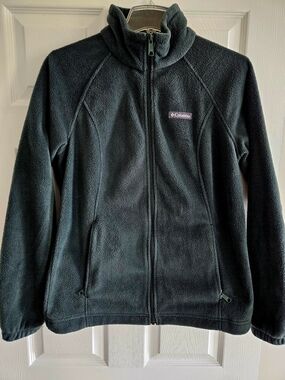 Columbia Full-Zip Forest Green Fleece Jacket - Large